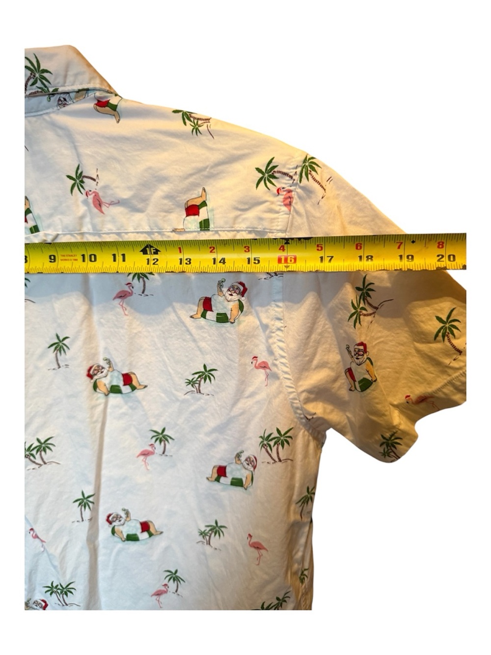 Casual White Tropical Print Short-Sleeve Shirt size Small - Picture 5 of 8